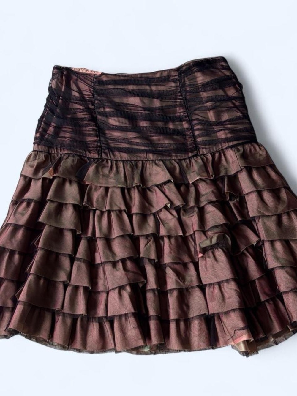 Nanette Lepore Vintage Y2K Tiered Ruffled Mini Skirt 6